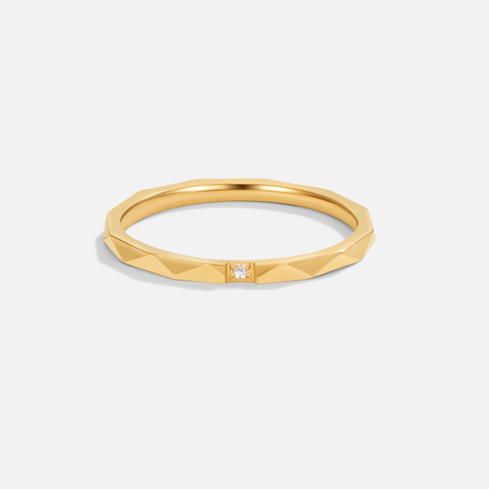 Bague Astrid 18K dorée empilée
