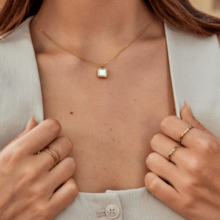 Bague Astrid 18K dorée empilée