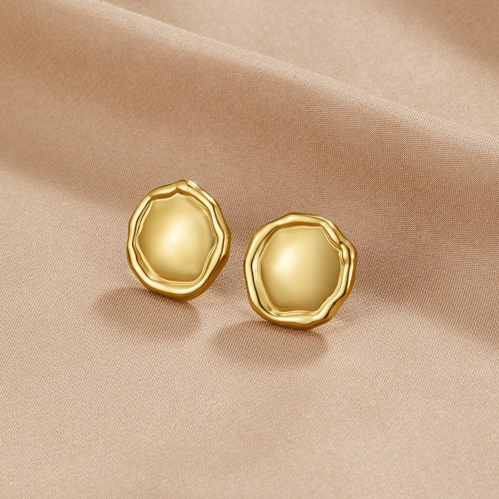 Boucles d’oreilles rondes dorées Ava