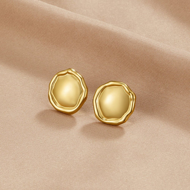 Boucles d’oreilles rondes dorées Ava