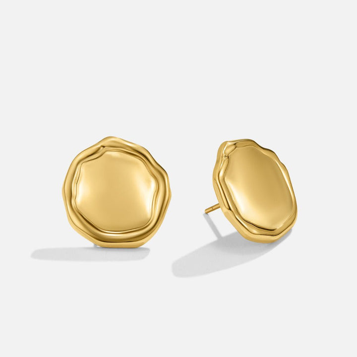 Boucles d’oreilles rondes dorées Ava