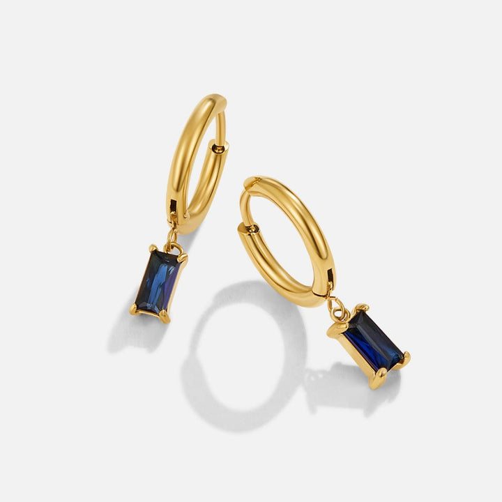 Boucles d’oreilles Avery en cristal bleu