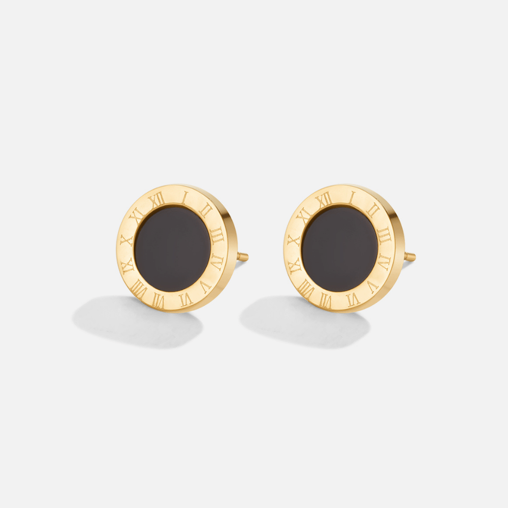 Boucles d’oreilles puces noires Azalka