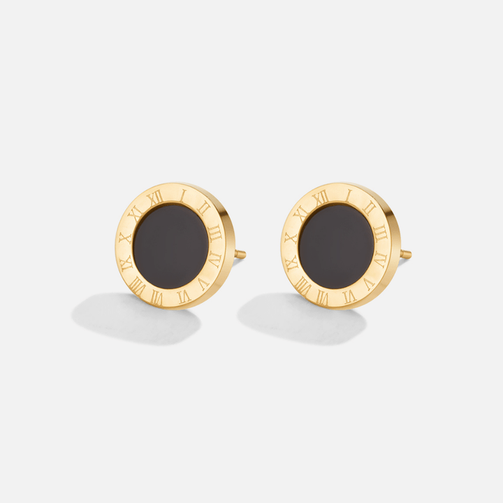 Boucles d’oreilles puces noires Azalka