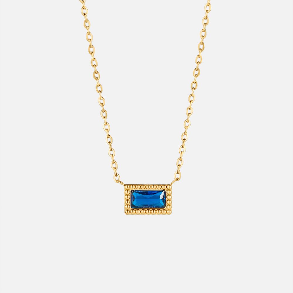 Collier pierre de naissance Baguette