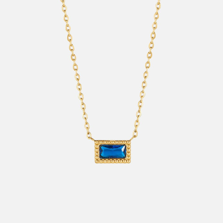 Collier pierre de naissance Baguette