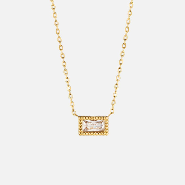 Collier pierre de naissance Baguette