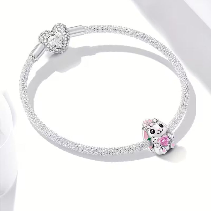 Charm Lapin rose - Maison Perle
