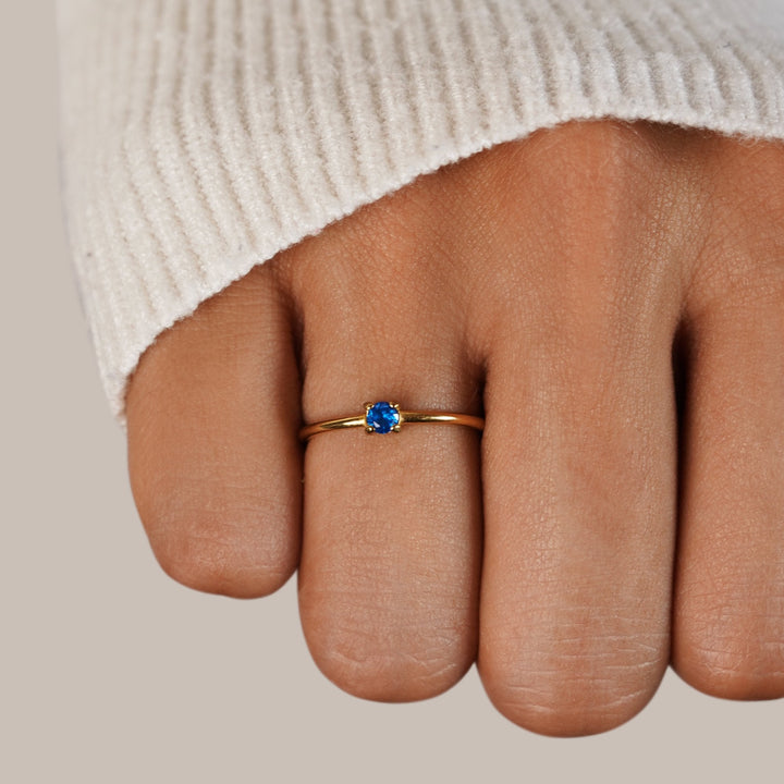 Bague pierre de naissance 18K or