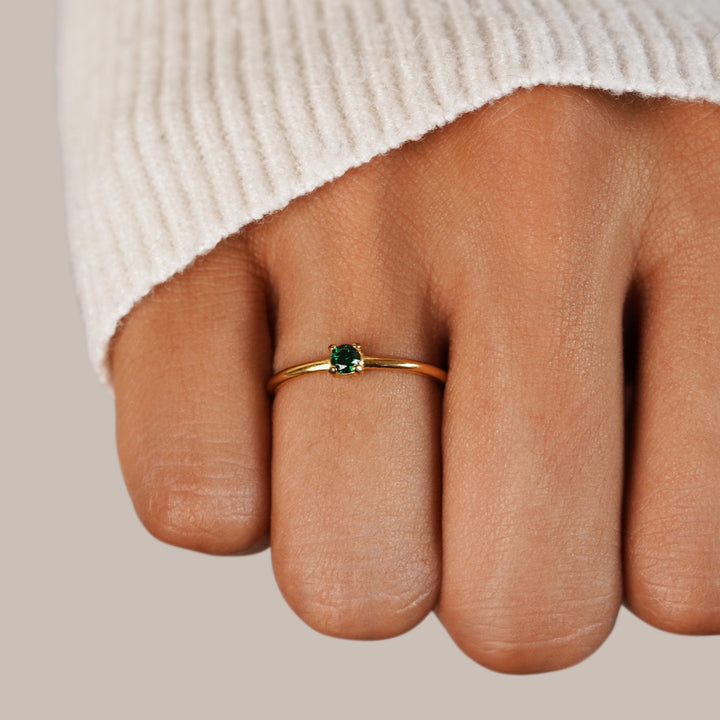 Bague pierre de naissance 18K or