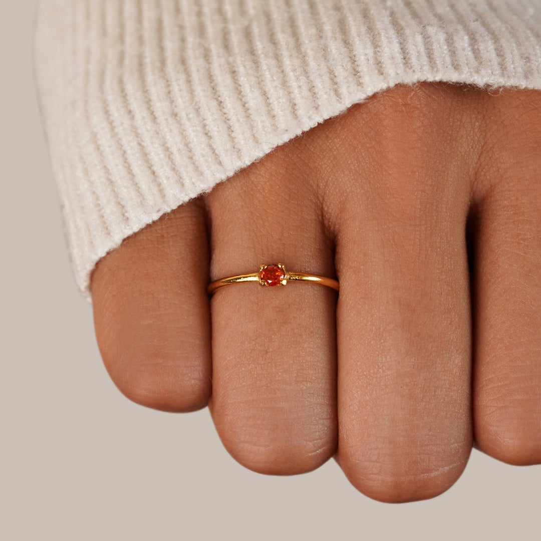 Bague pierre de naissance 18K or