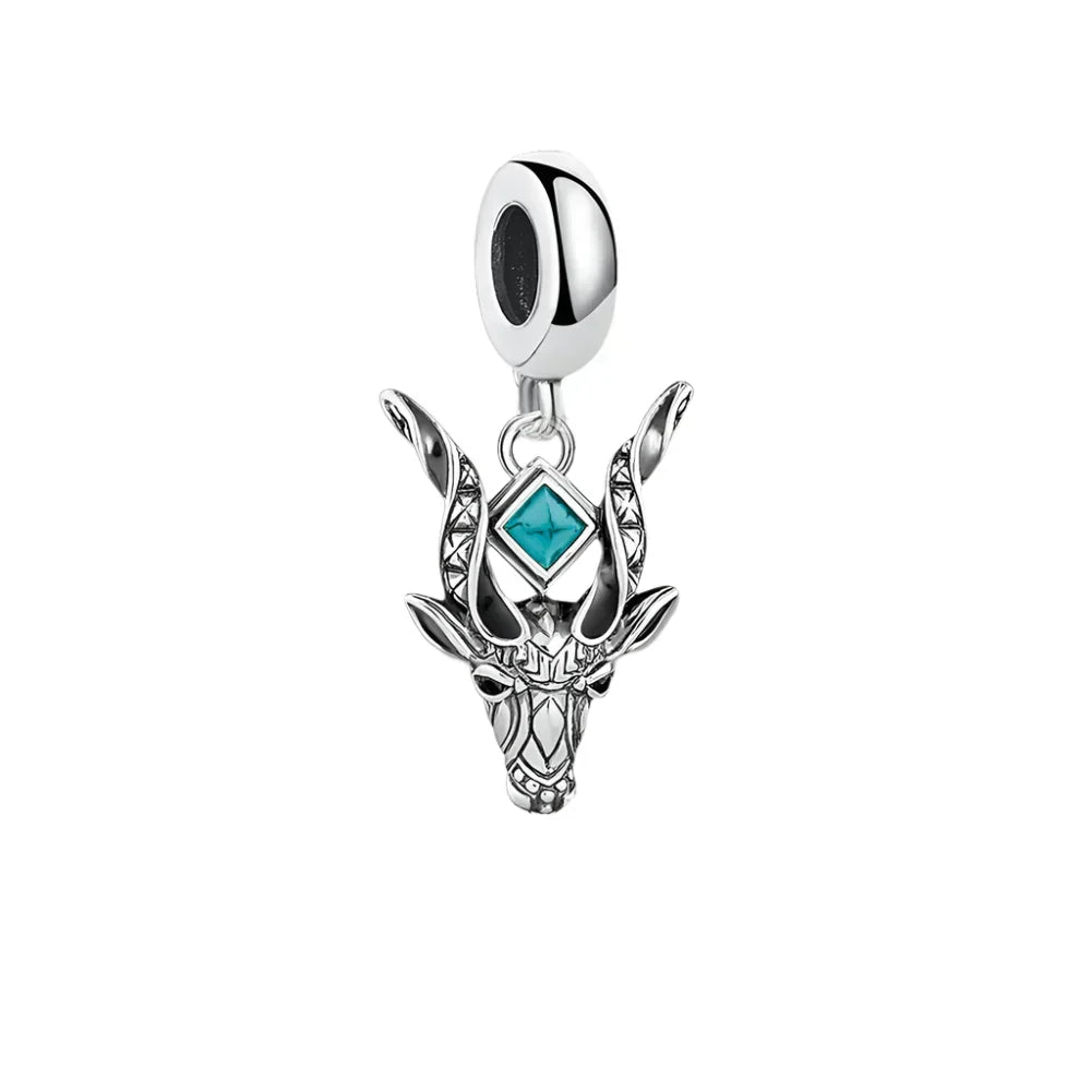 Charm Tête d’antilope bleu - Maison Perle