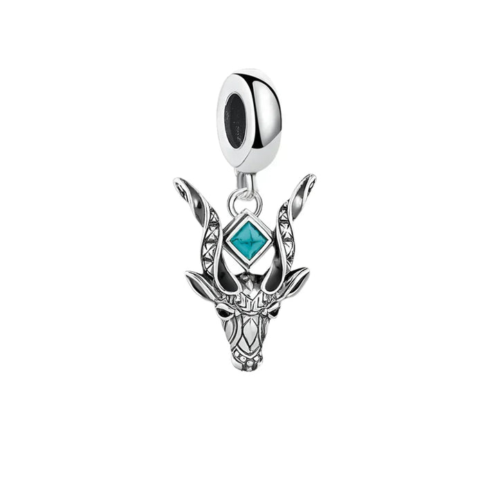 Charm Tête d’antilope bleu - Maison Perle