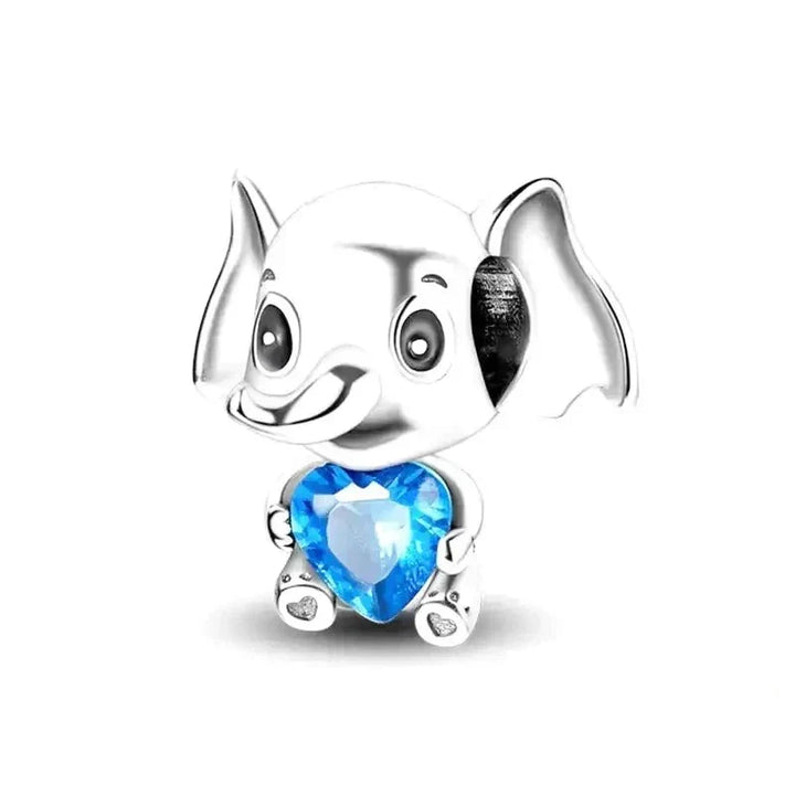 Charm Petit éléphant bleu - Maison Perle