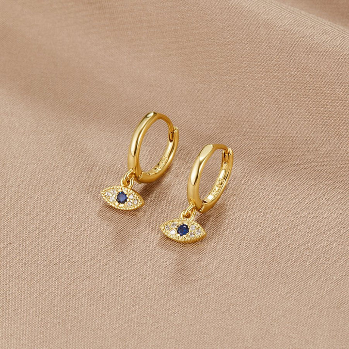 Boucles d’oreilles bleues Œil protecteur