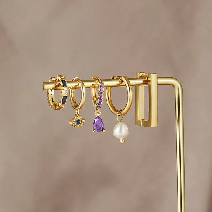 Boucles d’oreilles bleues Œil protecteur