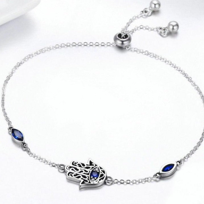 Bracelet Hamsa et Œil Bleu