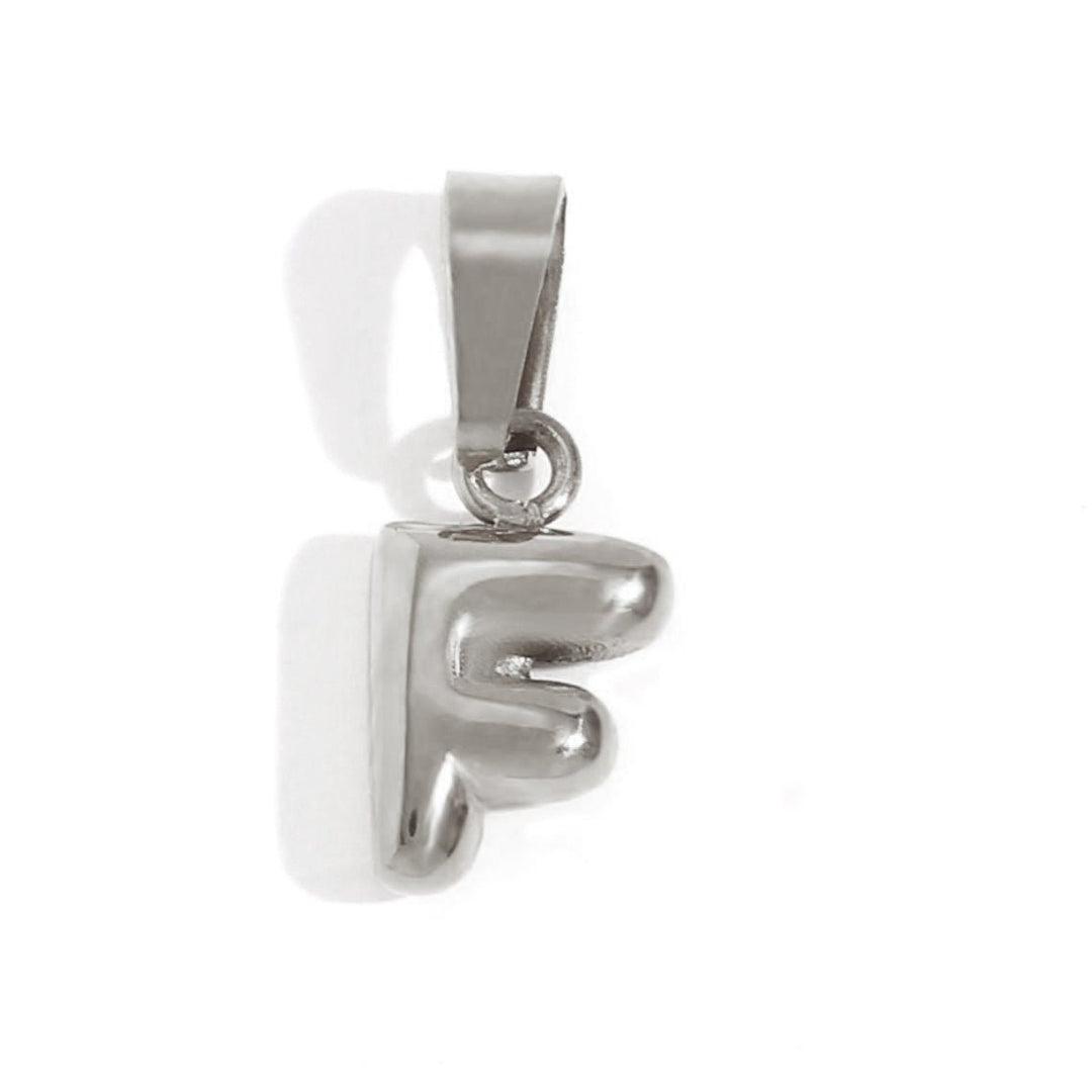Collier lettre effet ballon