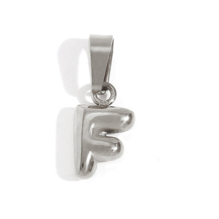 Collier lettre effet ballon
