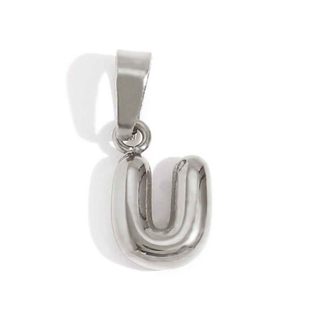Collier lettre effet ballon