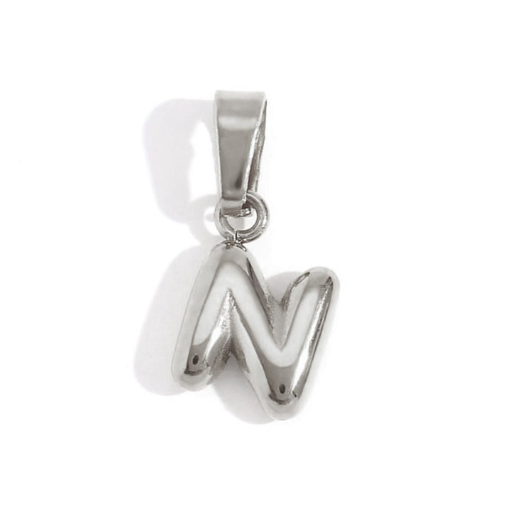 Collier lettre effet ballon