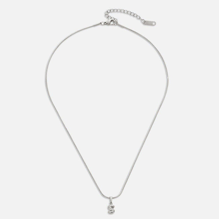 Collier lettre effet ballon