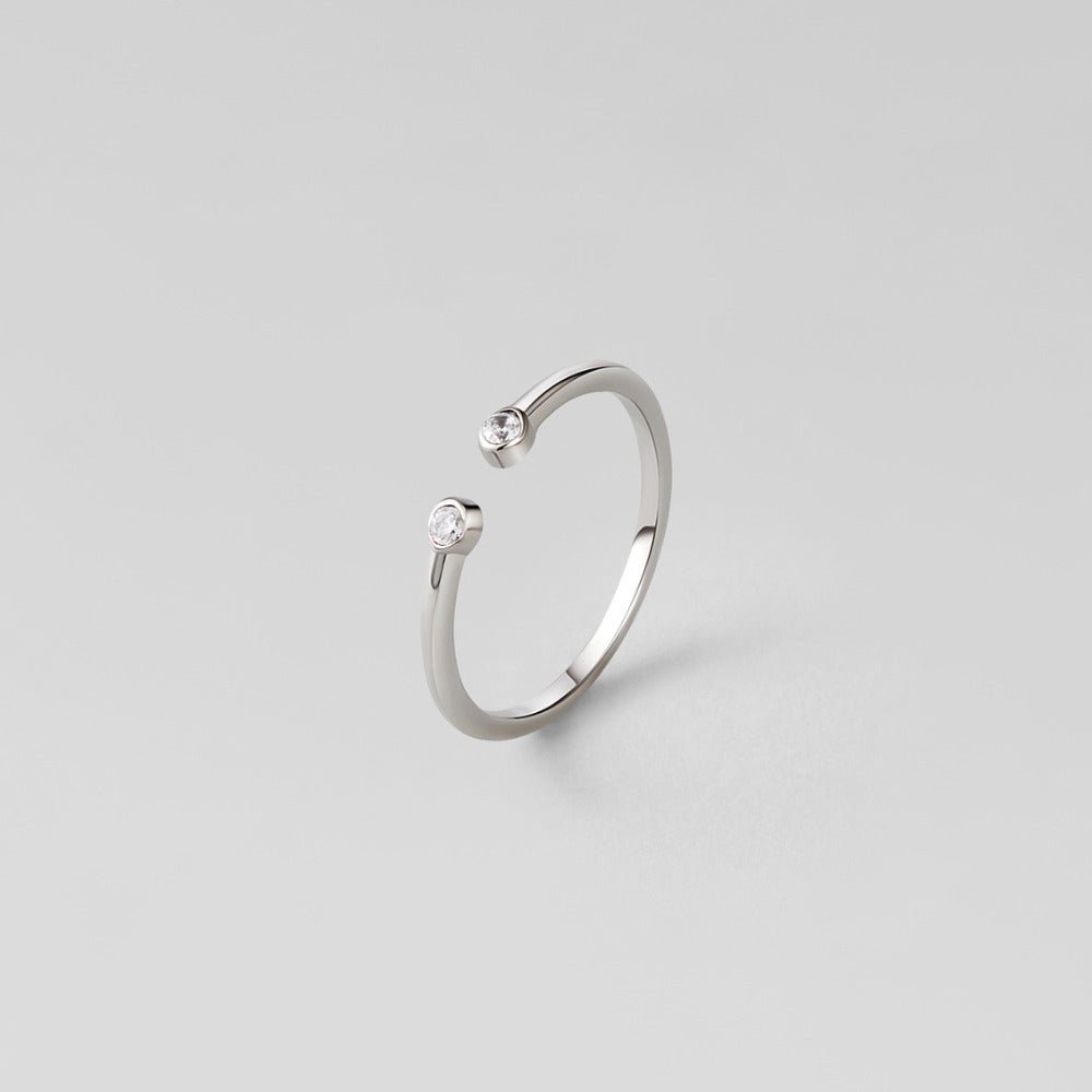 Bague Cali argentée cristal