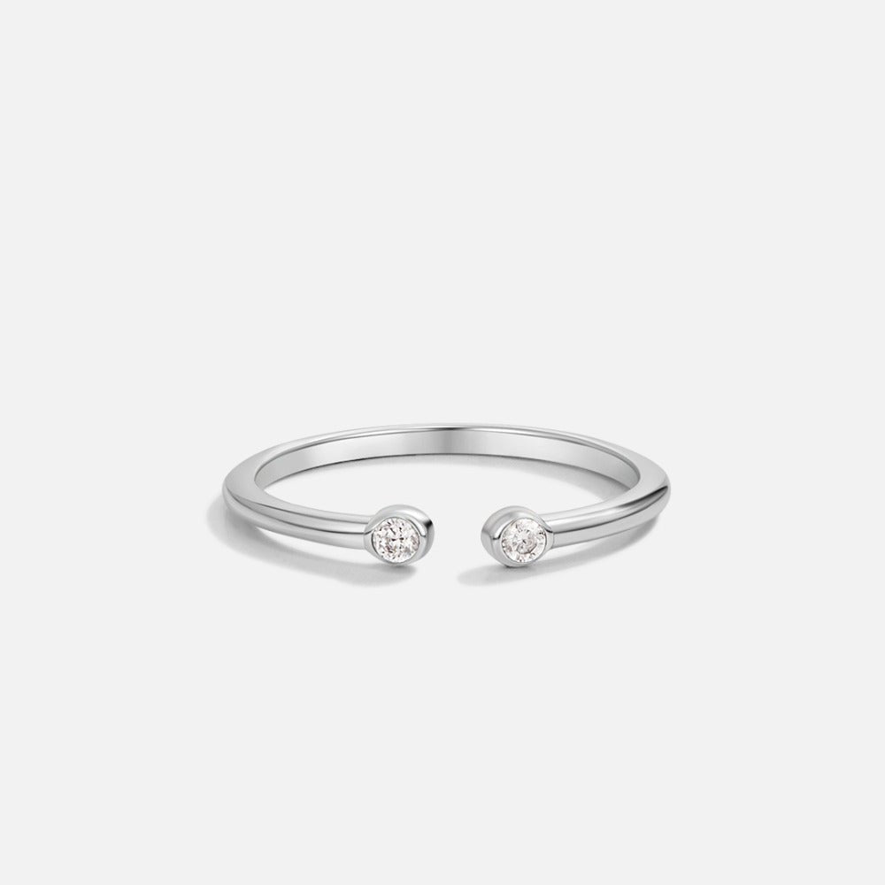Bague Cali argentée cristal