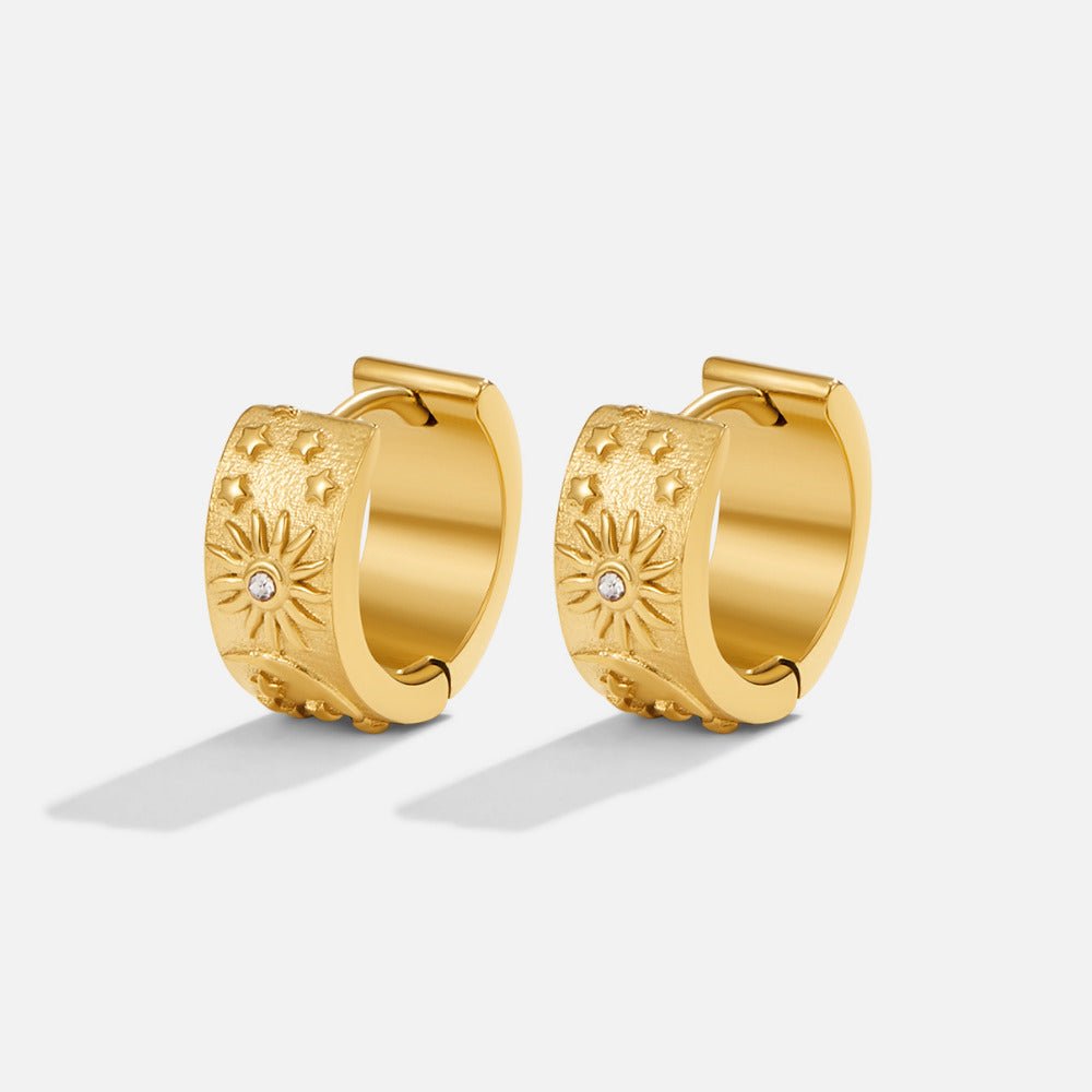 Boucles d’oreilles célestes dorées