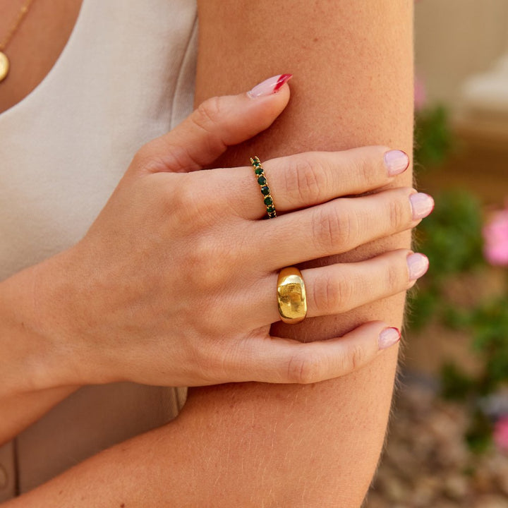 Bague Celia large dorée