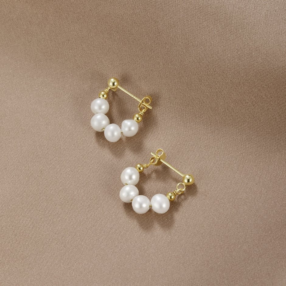 Boucles d’oreilles perles Celine