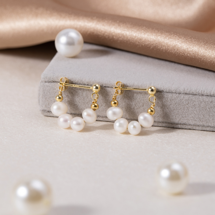 Boucles d’oreilles perles Celine