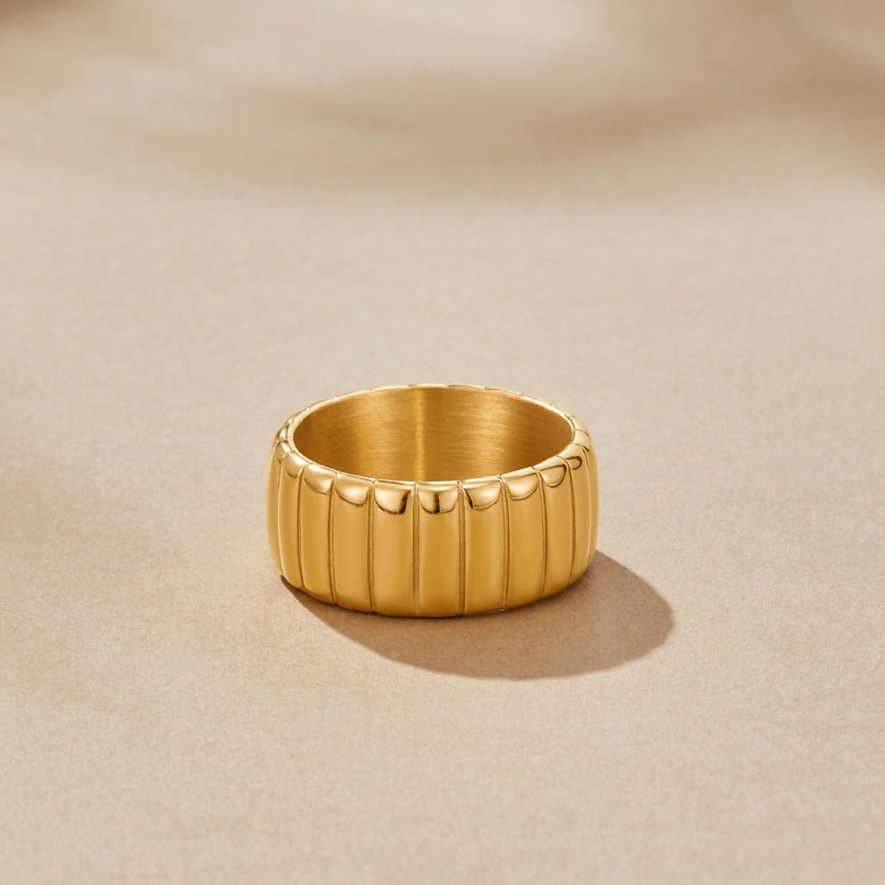 Bague large Calira dorée