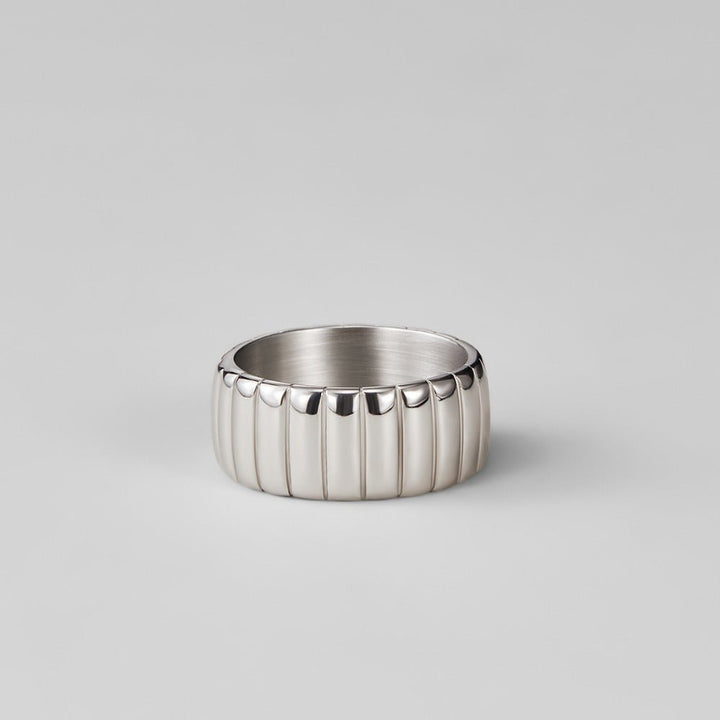 Bague large Calira argentée