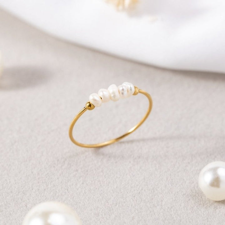 Bague classique eau douce perles