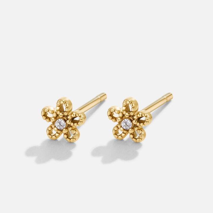 Boucles d’oreilles marguerites en cristal