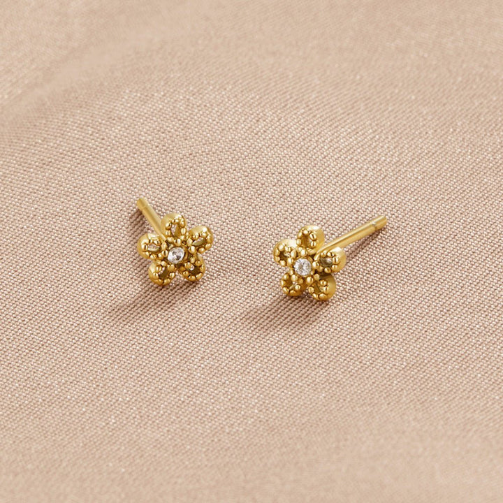 Boucles d’oreilles marguerites en cristal