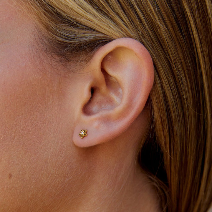 Boucles d’oreilles marguerites en cristal