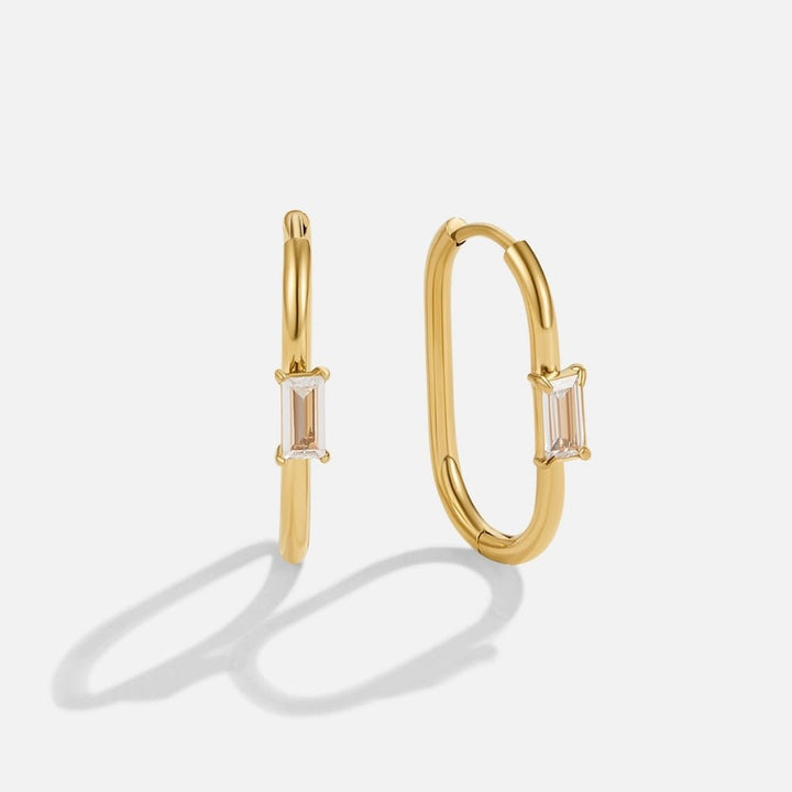 Boucles d’oreilles Diana dorées avec cristaux
