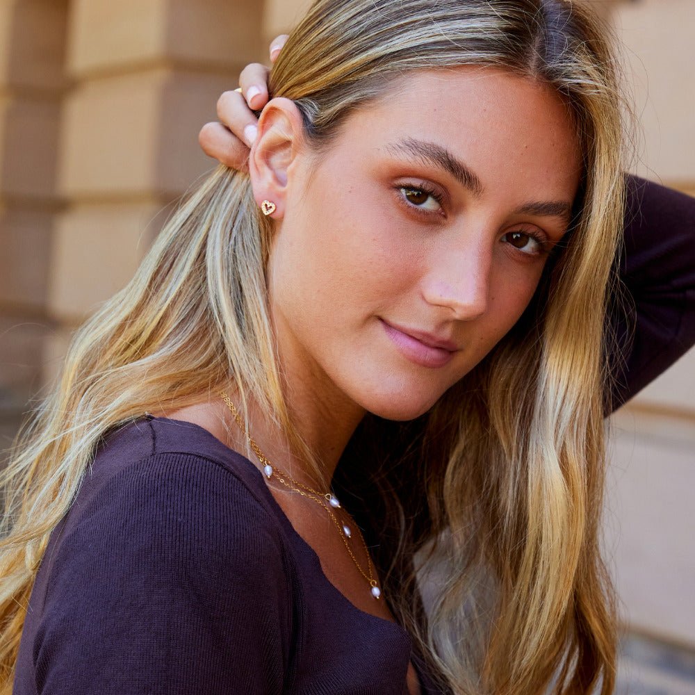 Boucles d’oreilles cœur en cristal