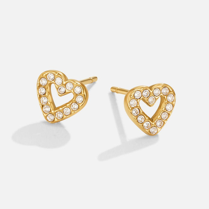 Boucles d’oreilles cœur en cristal