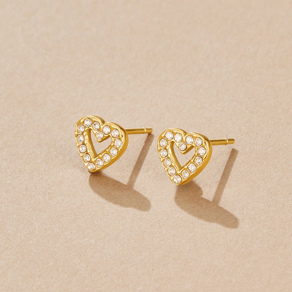Boucles d’oreilles cœur en cristal