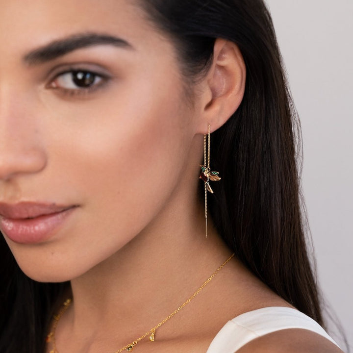 Boucles d’oreilles colibri en cristal