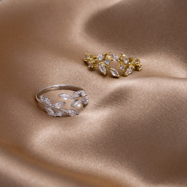 Bague 18K or cristaux