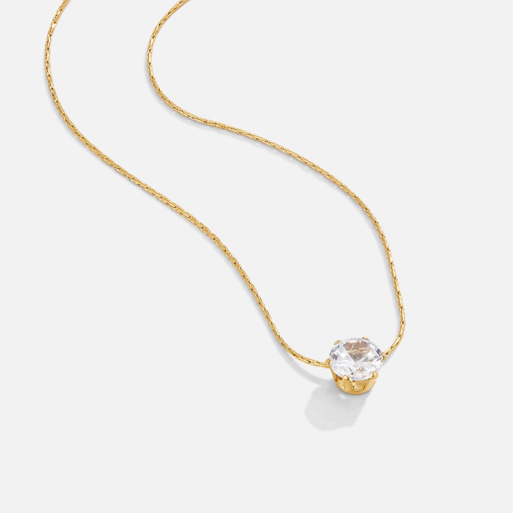 Collier fin en cristal rond