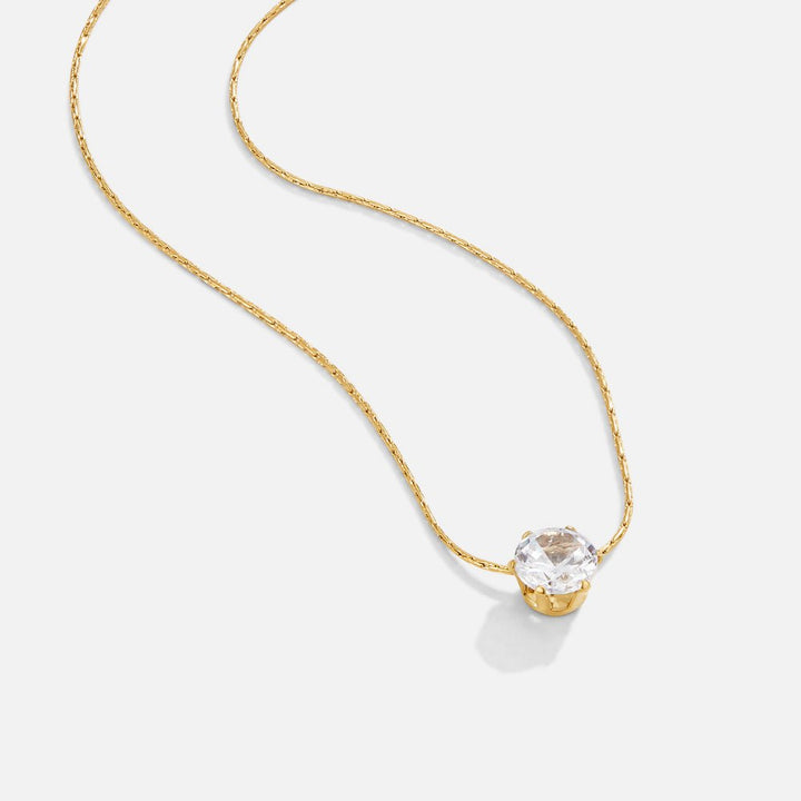 Collier fin en cristal rond