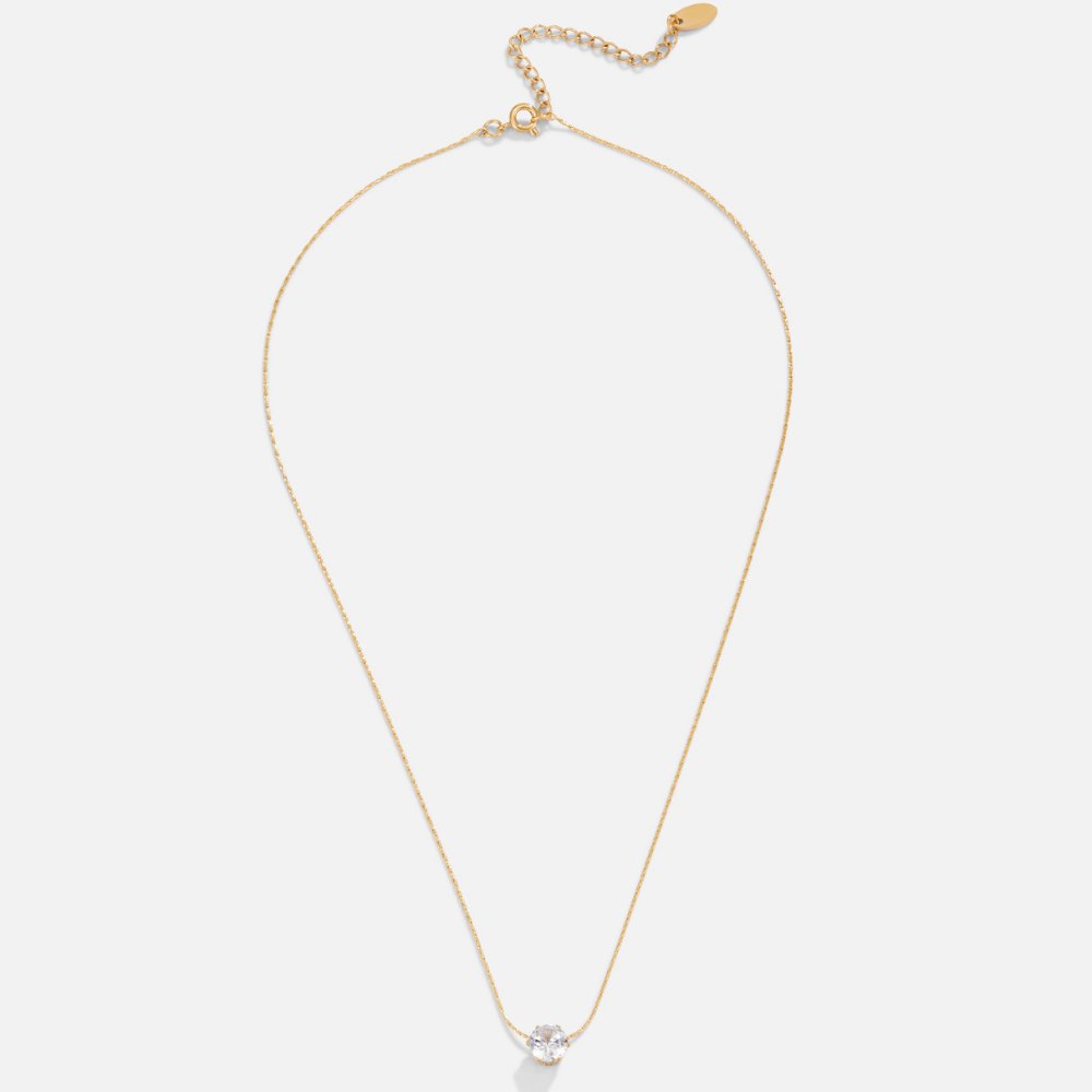 Collier fin en cristal rond
