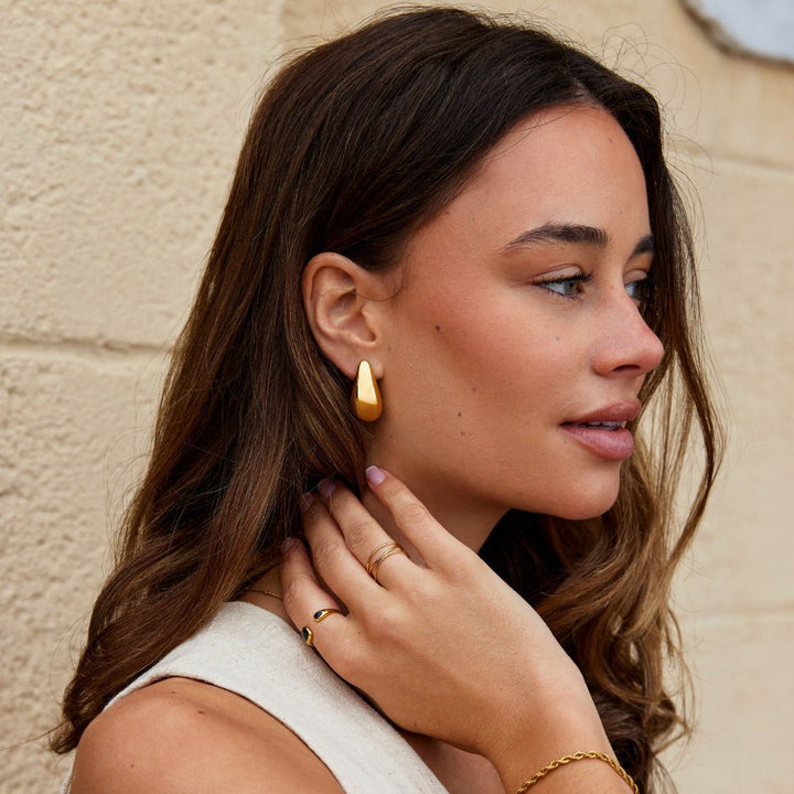 Boucles d’oreilles goutte Dakota dorées