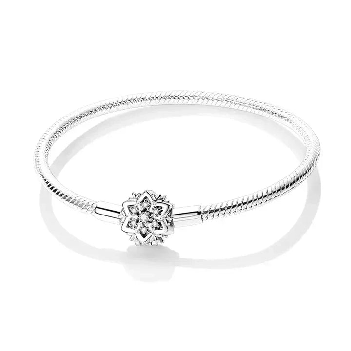 Bracelet avec Charm Flocon de Neige Scintillant