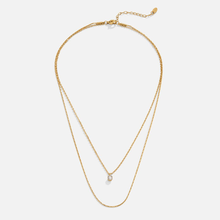 Dina en cristal multirang Collier doré
